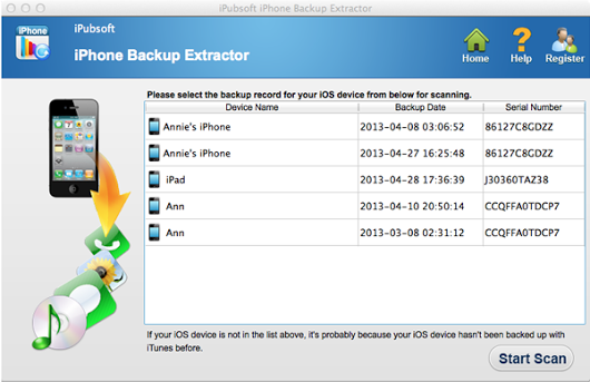 iphone backup extractor serial number